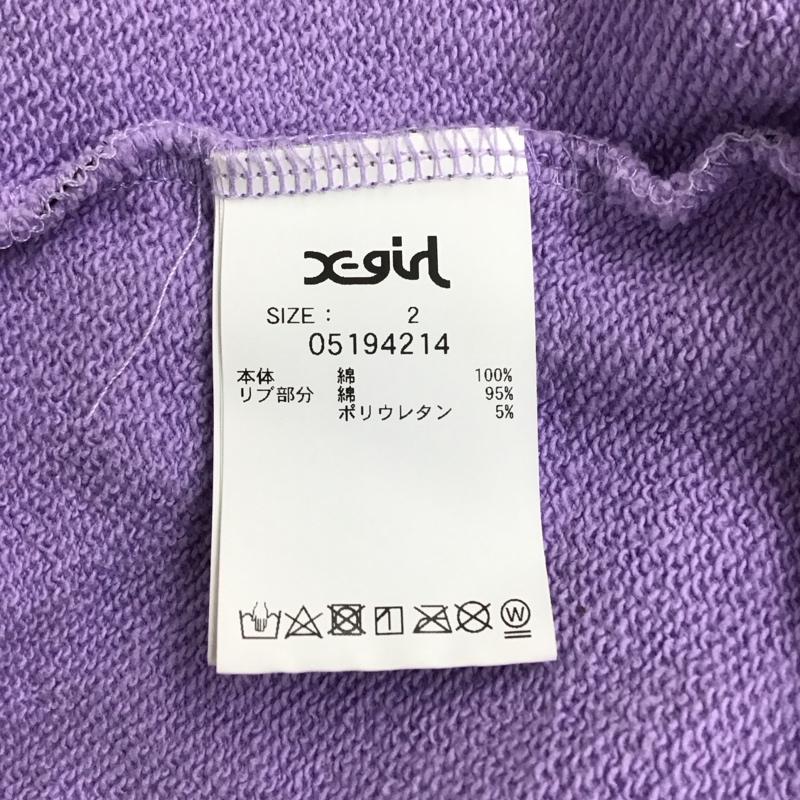 エックスガール X-girl パーカー 長袖 05194214 LEOPARDSWEATHOODIE 長袖パーカー プルオーバー 2 ヒョウ柄・レオパード柄 紫 / パープル / レディース USED 古着 中古 10110237