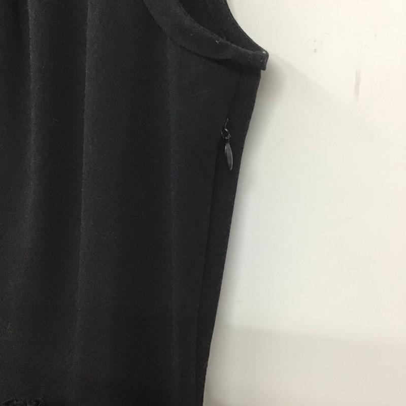 ザラ ZARA ワンピース ひざ丈スカート 2035 350 800 ノースリーブ ひざ下丈 S 無地 黒 / ブラック / レディース USED 古着 中古 10138638