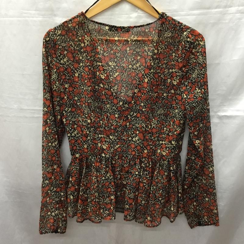 ザラ ZARA カットソー 長袖 S 総柄 マルチカラー / マルチカラー / レディース USED 古着 中古 10121967