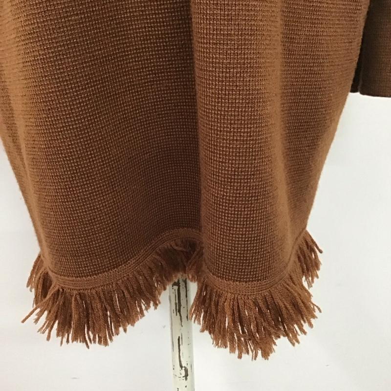 ロペマドモアゼル ROPE mademoiselle ニット、セーター 長袖 長袖ニットカットソー ニット セーター クルーネックニット M 無地 茶 / ブラウン / レディース USED 古着 中古 10123919