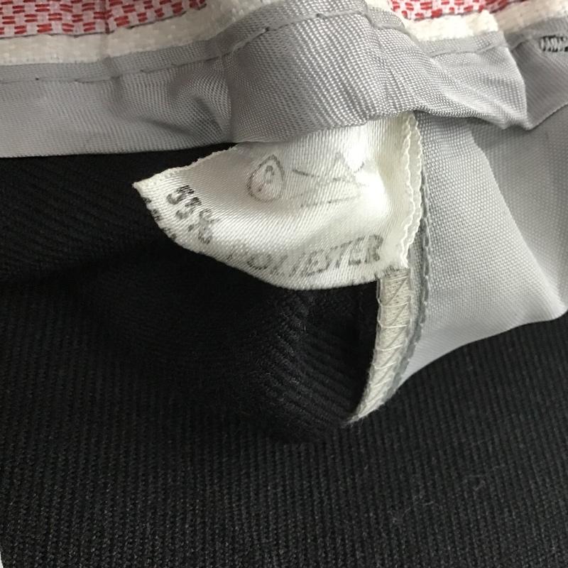 リメイクフルギ リメイク古着 パンツ スラックス リメイクパンツ ワイドパンツ スラックス カジュアルジーンズ 無地 黒 / ブラック / メンズ USED 古着 中古 10105560