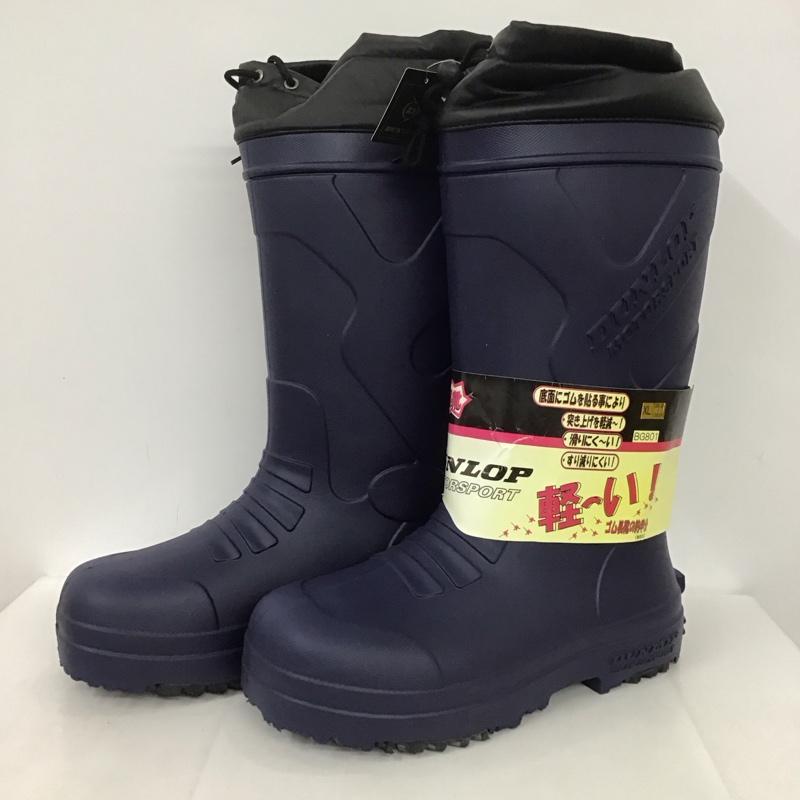 ダンロップ DUNLOP 長靴、レインシューズ 長靴、レインシューズ BG801 作業靴 XL XL ロゴ、文字 紺 / ネイビー / メンズ USED 古着 中古 10135346
