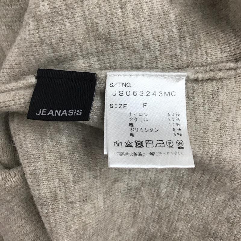 ジーナシス JEANASIS ニット、セーター 長袖 長袖ニットカットソー ニット セーター クルーネックニット 編み上げ FREE 無地 ベージュ / ベージュ / レディース USED 古着 中古 10123702