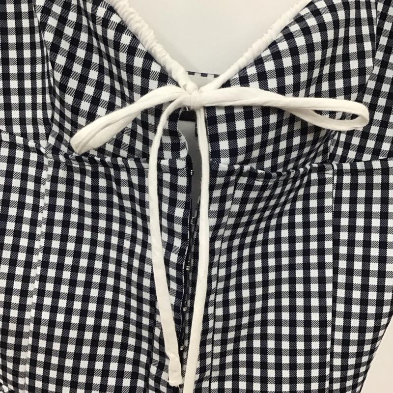 ザラ ZARA キャミソール キャミソール ビスチェ S チェック 白 / ホワイト / X 紺 / ネイビー / レディース USED 古着 中古 10136871