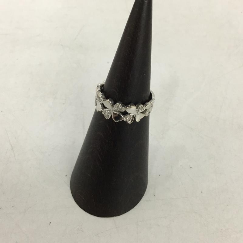 フォリフォリ Folli Follie アクセサリー 指輪 クローバー 箱有 13号 銀 / シルバー / レディース USED 古着 中古 10137413