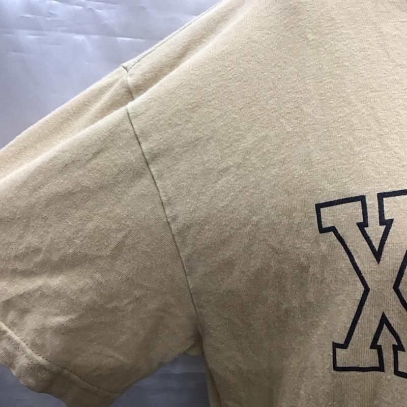 エックスガール X-girl Tシャツ 半袖 クルーネック ロゴ、文字 ベージュ / ベージュ / レディース USED 古着 中古 10117036