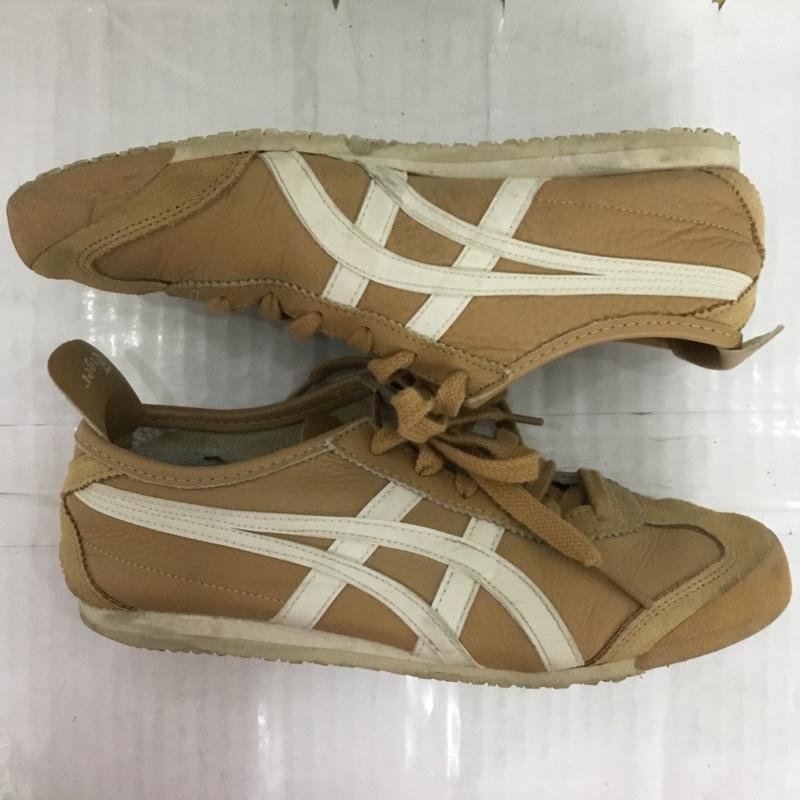 オニツカタイガー ONITSUKA TIGER スニーカー スニーカー 1183A201 MEXICO 66 レザー 23.5cm 23.5cm ロゴ、文字 ベージュ / ベージュ / レディース USED 古着 中古 10124214