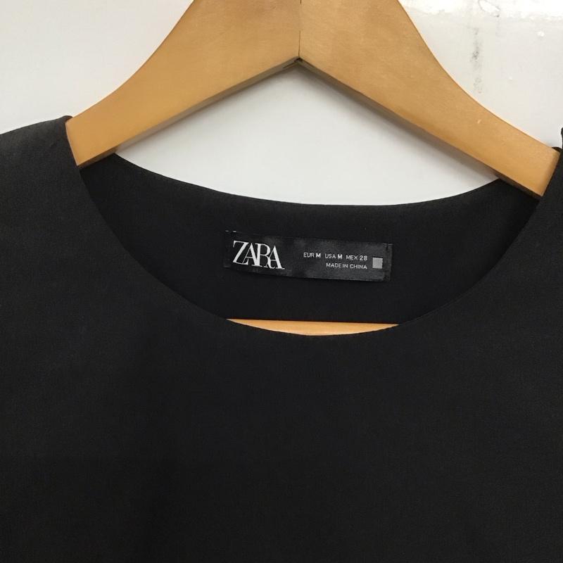 ザラ ZARA ワンピース ロングスカート 4387 826 800 ノースリーブ M 無地 黒 / ブラック / レディース USED 古着 中古 10138660