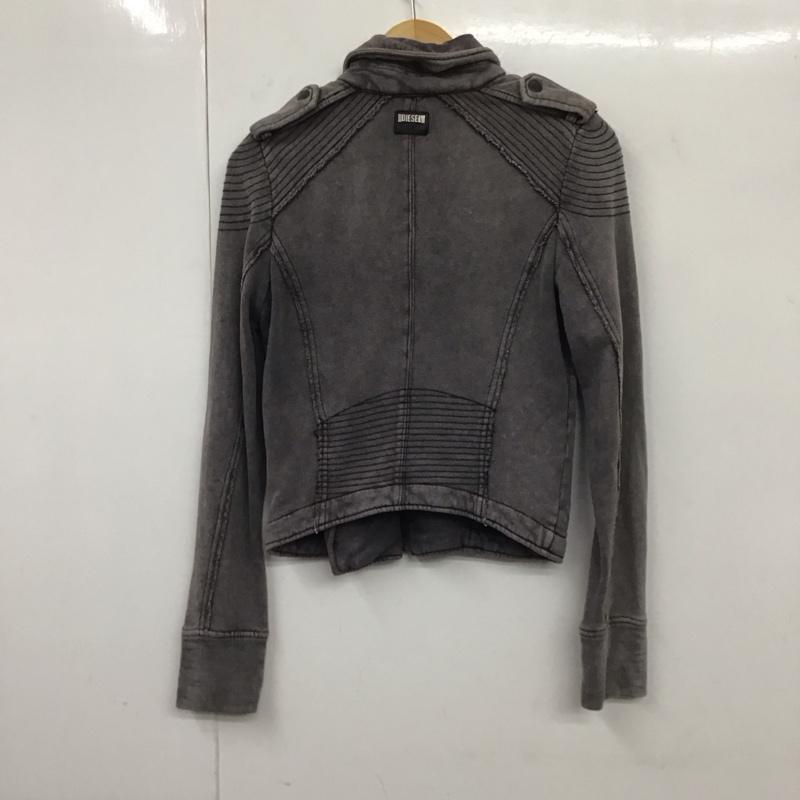 ディーゼル DIESEL ジャケット、上着 ジャケット、ブレザー ライダース スウェット S 無地 紺 / ネイビー / レディース USED 古着 中古 10131293