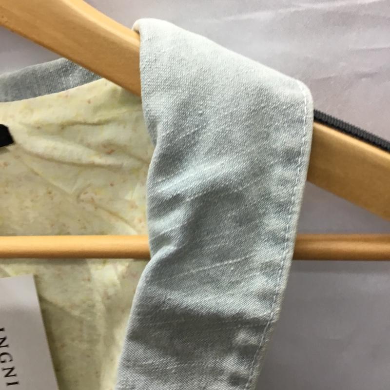 イング INGNI ベスト ベスト デニムベスト 襟付き タグ付き M 無地 水色 / ライトブルー / レディース USED 古着 中古 10118169