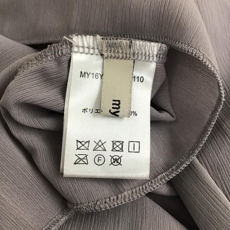 ミスティック mystic カットソー 長袖 長袖カットソー フレアシャツ スタンドネック 無地 灰 / グレー / レディース USED 古着 中古 10117491