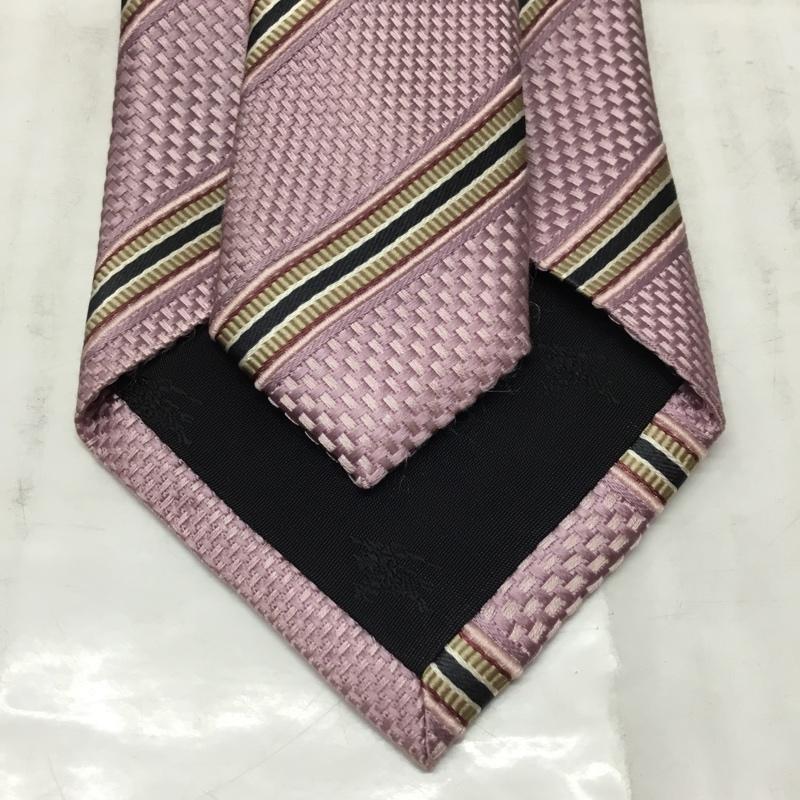 バーバリーブラックレーベル BURBERRY BLACK LABEL ネクタイ ネクタイ 絹 シルク 総柄 桃 / ピンク / メンズ USED 古着 中古 10110626