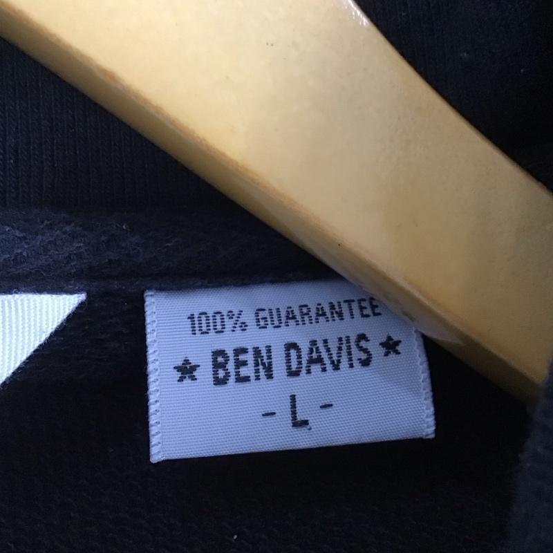 ベンデイビス BEN DAVIS トレーナー 長袖 長袖トレーナー スウェット スタンドネック プルオーバー L ロゴ、文字 黒 / ブラック / メンズ USED 古着 中古 10147365