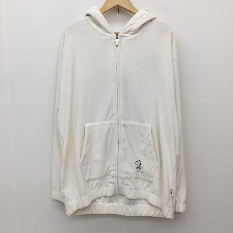 ジェラートピケオム GELATO PIQUE HOMME パーカー 長袖 ZIPパーカー PEANUTS L キャラクター 白 / ホワイト / メンズ USED 古着 中古 10133597