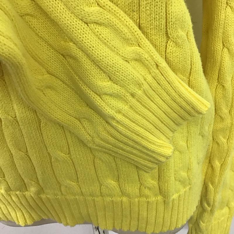 ポロラルフローレン POLO RALPH LAUREN ニット、セーター 長袖 M 無地 黄 / イエロー / レディース USED 古着 中古 10125021