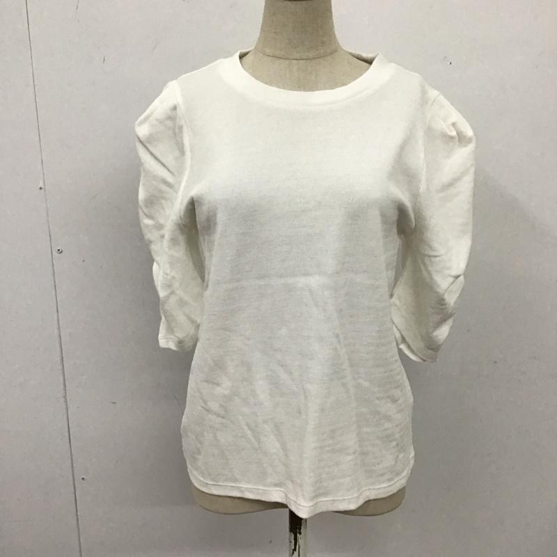ローリーズファーム LOWRYS FARM カットソー 半袖 半袖カットソー 無地Tシャツ クルーネックカットソー パフスリーブ FREE 無地 白 / ホワイト / レディース USED 古着 中古 10122710