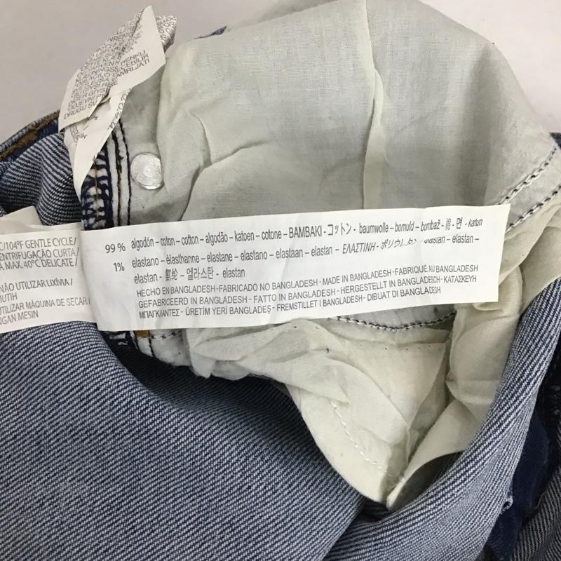 ザラベーシック ZARA BASIC パンツ デニム、ジーンズ デニムパンツ スリムパンツ カジュアルパンツ ストレッチパンツ 40 ダメージ加工 インディゴ / インディゴ / メンズ USED 古着 中古 10130706