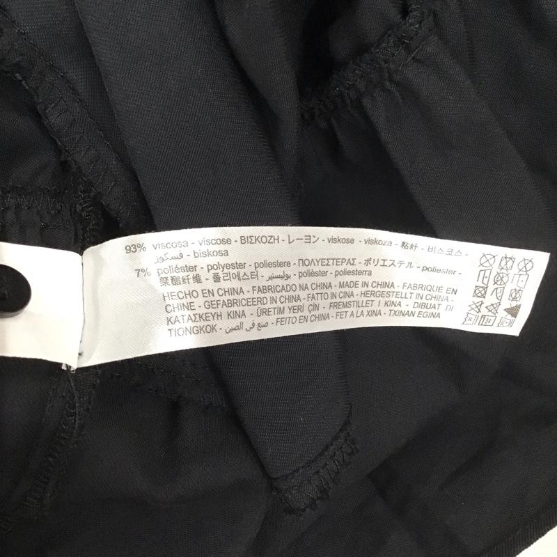ザラ ZARA ワンピース ひざ丈スカート 7901 355 800 ティアードシャツワンピ 長袖 XL 無地 黒 / ブラック / レディース USED 古着 中古 10112461