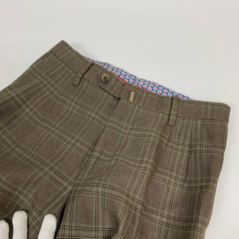 アルチザン ARTISAN パンツ スラックス 59-25PG02 S チェック 茶 / ブラウン / メンズ USED 古着 中古 10015964