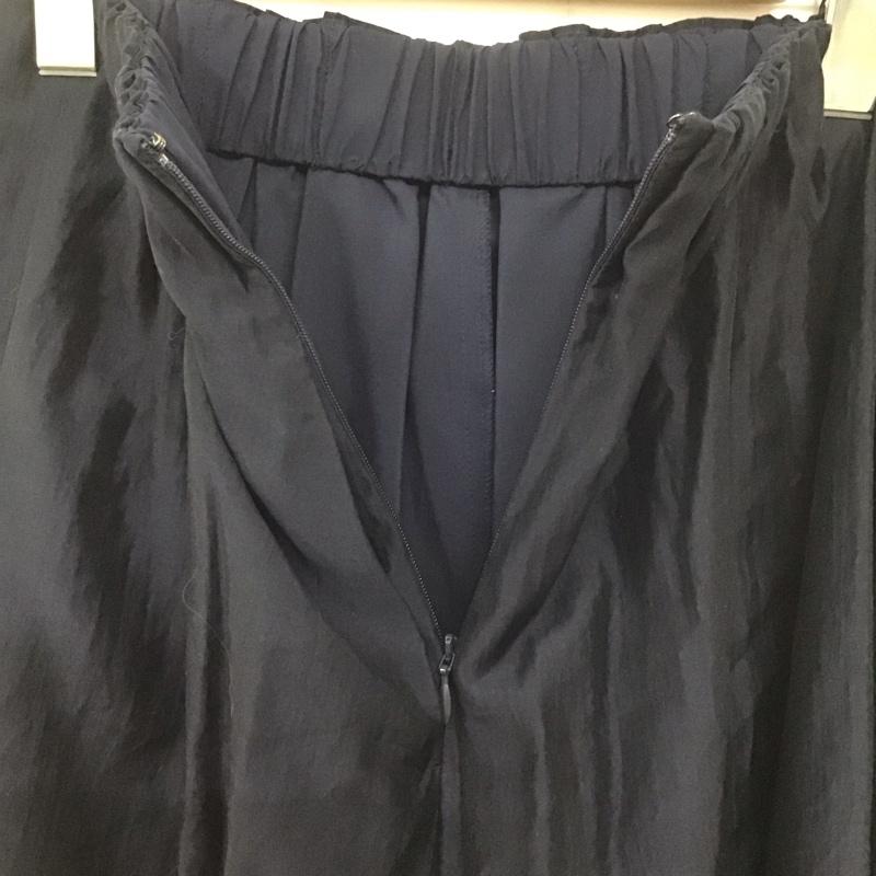 ユナイテッドアローズグリーンレーベルリラクシング UNITED ARROWS green label relaxing スカート ロングスカート 3524-676-2361 シアー ギャザー スカート 無地 紺 / ネイビー /  レディース USED 古着 中古 10133158