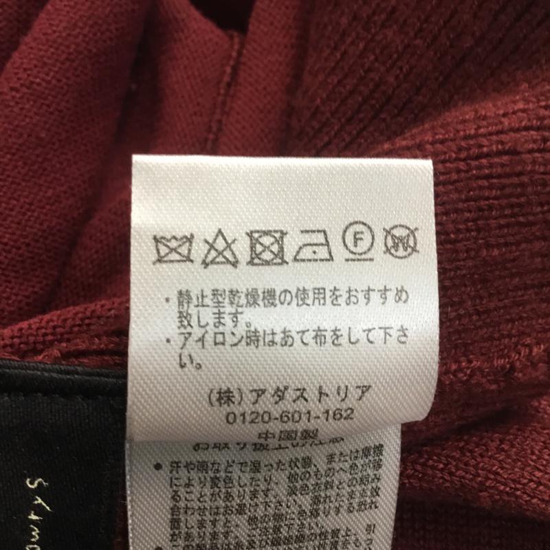 アパートバイローリーズ apart by lowrys ニット、セーター 七分袖 FREE 無地 えんじ / ワインレッド / レディース USED 古着 中古 10045231