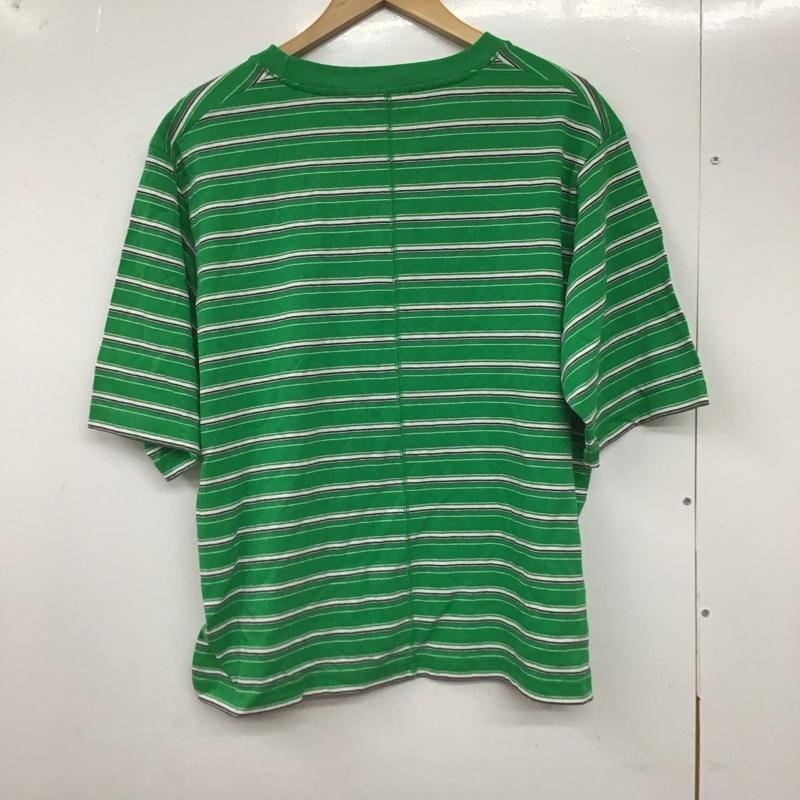 ニコアンド niko and... Tシャツ 半袖 nkn33609ad 半袖カットソー ボーダーシャツ クルーネックカットソー L ボーダー柄 緑 / グリーン / レディース USED 古着 中古 10128907
