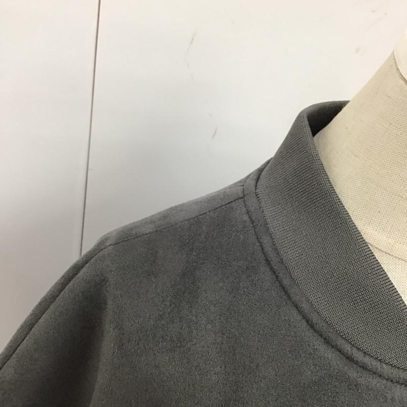 ザラ ZARA ジャケット、上着 ジャンパー、ブルゾン ジップアップジャケット アウター カジュアルジャケット M 無地 灰 / グレー / レディース USED 古着 中古 10118511