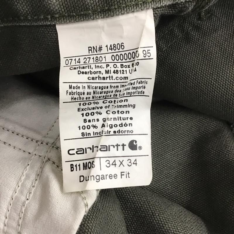 カーハート Carhartt パンツ ワークパンツ、ペインターパンツ ワイドパンツ カジュアルパンツ ワークパンツ 34 ロゴ、文字 カーキ / カーキ / メンズ USED 古着 中古 10148567