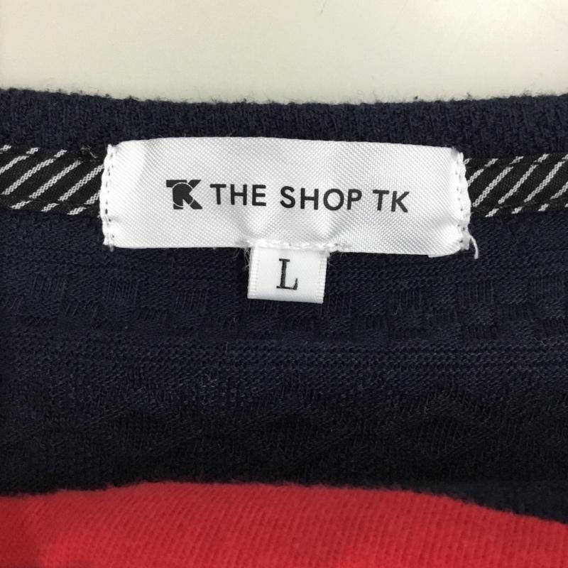 ザ ショップ ティーケー THE SHOP TK Tシャツ 半袖 616-38620 半袖カットソー Tシャツ クルーネックカットソー L ボーダー柄 白 / ホワイト / X 赤 / レッド / X 紺 / ネイビー /  メンズ USED 古着 中古 10108944