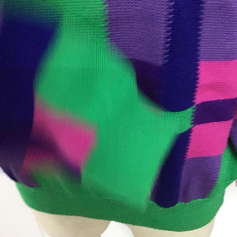 ヴェルサーチ VERSACE ニット、セーター 長袖 モックネック マルチカラー / マルチカラー / メンズ USED 古着 中古 10111836