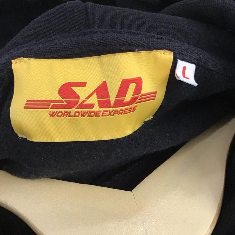 サルーテ SALUTE パーカー 長袖 長袖パーカー プルオーバーパーカー スウェット プリントスウェット L プリント 黒 / ブラック / メンズ USED 古着 中古 10132927