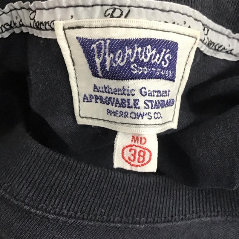 フェローズ Pherrow s Tシャツ 半袖 半袖カットソー プリントTシャツ クルーネックカットソー 38 プリント 紺 / ネイビー /  メンズ USED 古着 中古 10113150