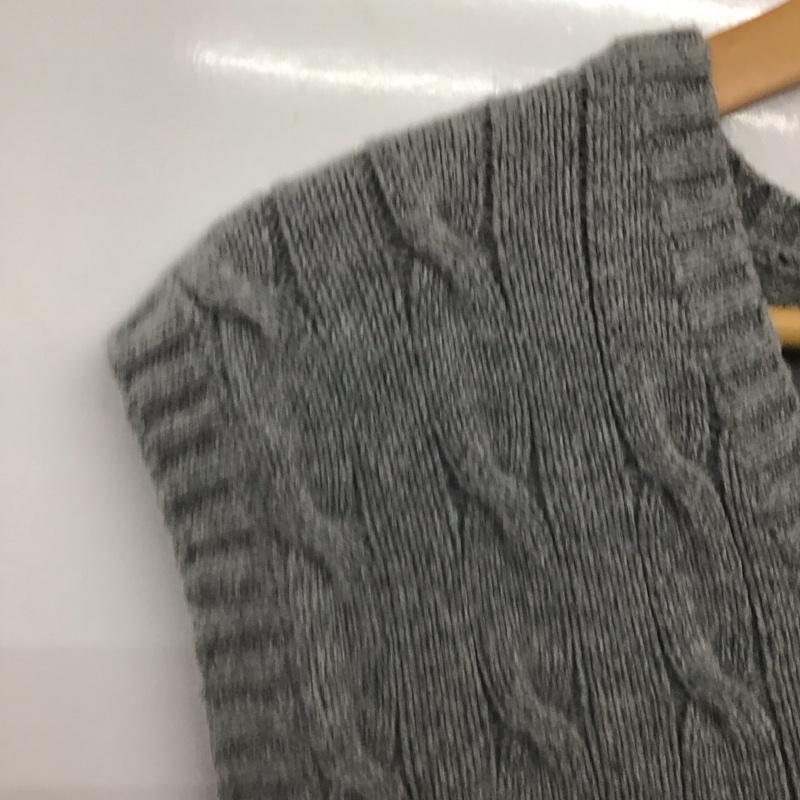 ポロラルフローレン POLO RALPH LAUREN ニット、セーター 半袖 ニットベスト ノースリーブカットソー プルオーバー Vネック S ロゴ、文字 灰 / グレー / メンズ USED 古着 中古 10138914
