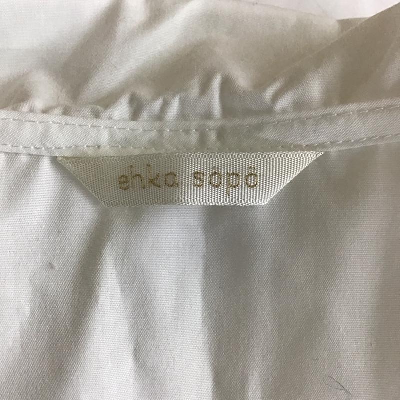 エヘカソポ ehka sopo カットソー 半袖 1708152 セーラーカラー FREE 無地 白 / ホワイト / レディース USED 古着 中古 10116489