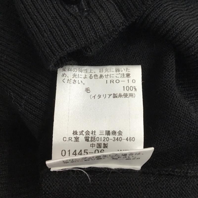 バーバリーブルーレーベル BURBERRY BLUE LABEL カーディガン 長袖 FBF25-676-09 クルーネック 38 ワンポイント 黒 / ブラック / レディース USED 古着 中古 10122837