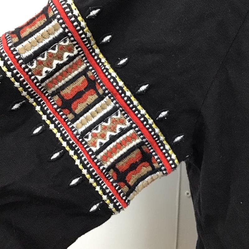 アングリッド Ungrid カットソー 長袖 111720400801 アフリカンエンブロイダリーブラウス FREE 刺繍 黒 / ブラック /  レディース USED 古着 中古 10114769