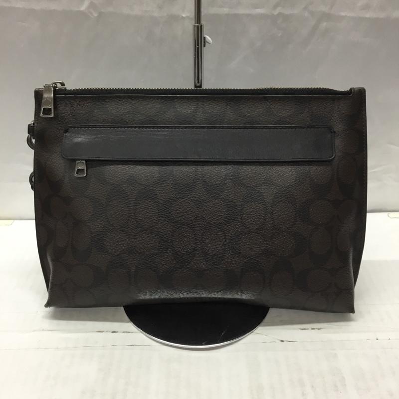 コーチ COACH セカンドバッグ セカンドバッグ F29508 クラッチバッグ シグネチャー 総柄 ダークブラウン / ダークブラウン / X 黒 / ブラック / メンズ USED 古着 中古 10118916