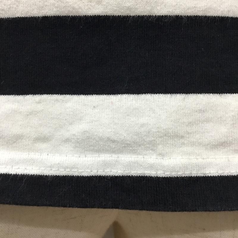 ヒステリックグラマー HYSTERIC GLAMOUR Tシャツ 半袖 半袖カットソー プリントTシャツ クルーネックカットソー S ボーダー柄 白 / ホワイト / X 黒 / ブラック /  メンズ USED 古着 中古 10112324