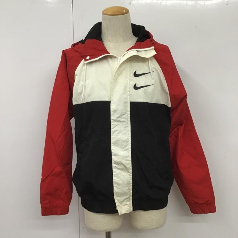 ナイキ NIKE ジャケット、上着 ジャンパー、ブルゾン cj4889-657 ナイロンジャケット ジップアップジャケット スポーツウェア S ロゴ、文字 白 / ホワイト / X 黒 / ブラック / X 赤 / レッド / メンズ USED 古着 中古 10105751