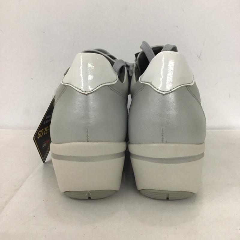 マドラスウォーク madras Walk カジュアルシューズ カジュアルシューズ MWL1009 GORE-TEX レースアップヒールスニーカー 24.5cm 無地 白 / ホワイト / X 灰 / グレー / X 銀 / シルバー / レディース USED 古着 中古 10135383
