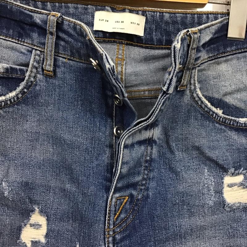 ザラメン ZARA MAN パンツ デニム、ジーンズ デニムパンツ スリムパンツ ストレッチパンツ ジーンズ 38 無地 インディゴ / インディゴ /  メンズ USED 古着 中古 10124648