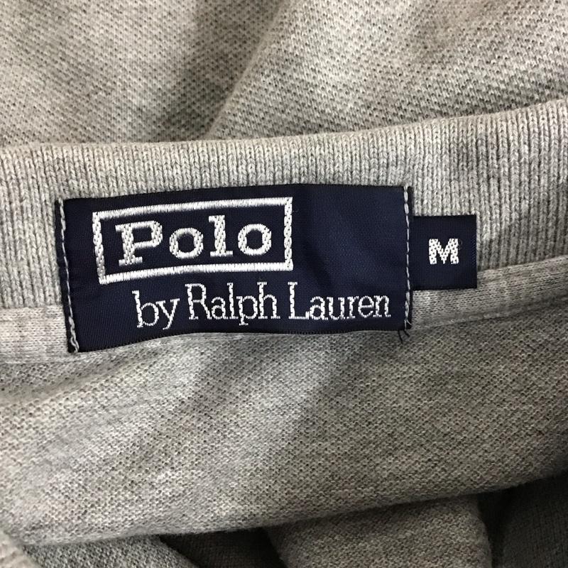 ポロバイラルフローレン Polo by RALPH LAUREN ポロシャツ 半袖 半袖ポロシャツ カラーシャツ 半袖カットソー M ロゴ、文字 灰 / グレー /  メンズ USED 古着 中古 10113011
