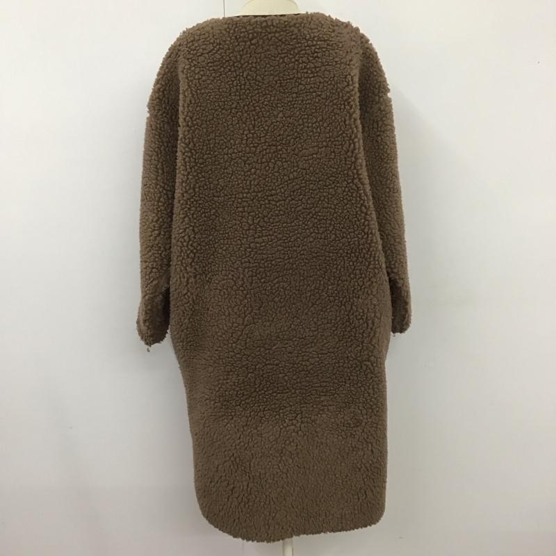 フリークスストア FREAK S STORE コート コート一般 F19-LG-102 ノーカラー ボア FREE 無地 茶 / ブラウン / レディース USED 古着 中古 10111543