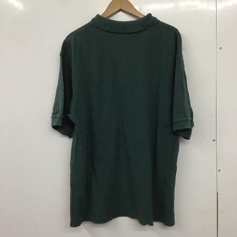 ナイキ NIKE ポロシャツ 半袖 L ロゴ、文字 緑 / グリーン / メンズ USED 古着 中古 10138192