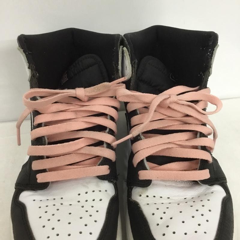 ナイキ NIKE スニーカー スニーカー 55588-108 AIR JORDAN 1 RETRO HIGH OG 26cm 箱有 26.0cm ロゴ、文字 白 / ホワイト / X 黒 / ブラック / メンズ USED 古着 中古 10132559