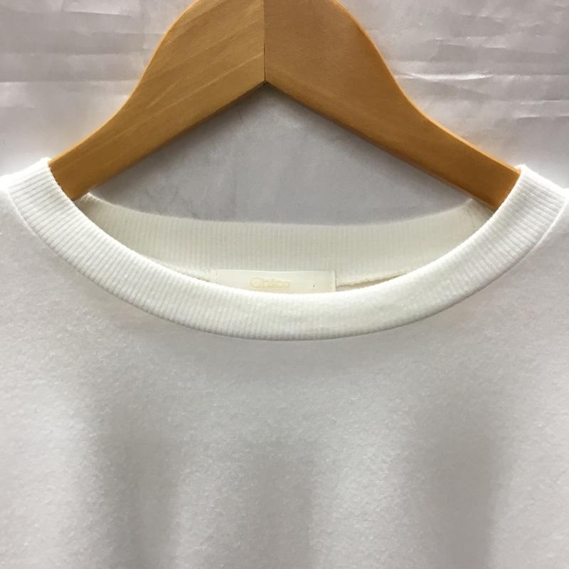 チコ CHICO カットソー 長袖 長袖カットソー クルーネックカットソー ロングスリーブカットソー プリントTシャツ FREE プリント 白 / ホワイト / レディース USED 古着 中古 10113393