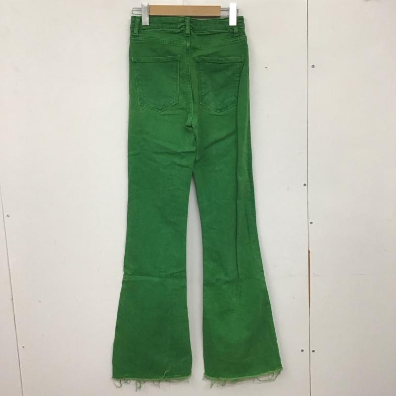 ザラ ZARA パンツ デニム、ジーンズ 8246 245 500 フレアパンツ カラーパンツ 無地 緑 / グリーン / レディース USED 古着 中古 10139158