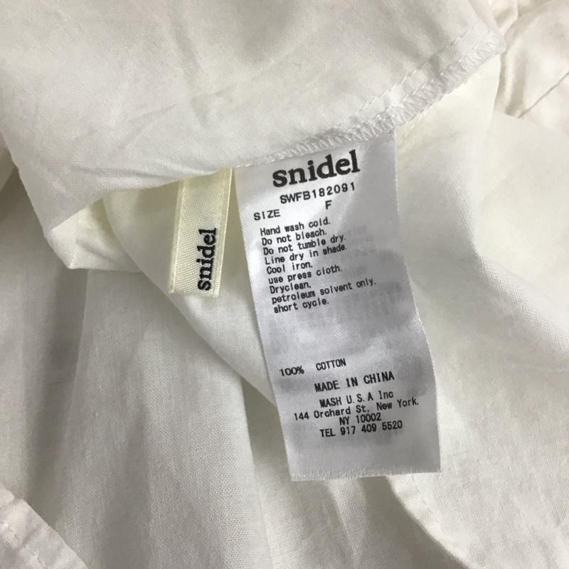 スナイデル SNIDEL シャツ、ブラウス 半袖 SWFB182091 コットンパフスリーブブラウス FREE 無地 白 / ホワイト / レディース USED 古着 中古 10131810