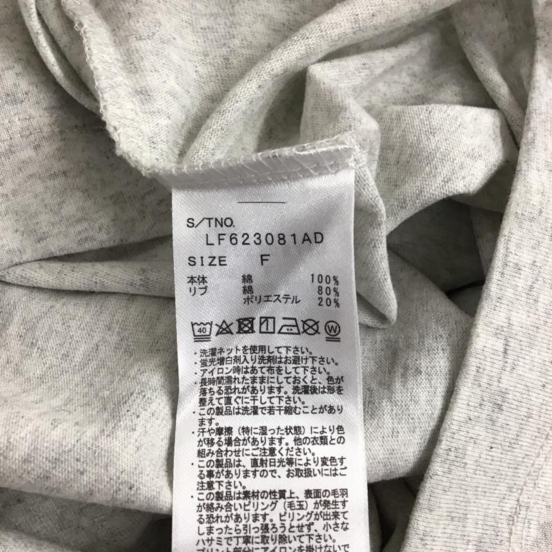 ローリーズファーム LOWRYS FARM Tシャツ 半袖 LF623081AD クルーネック FREE ロゴ、文字 灰 / グレー / レディース USED 古着 中古 10115090