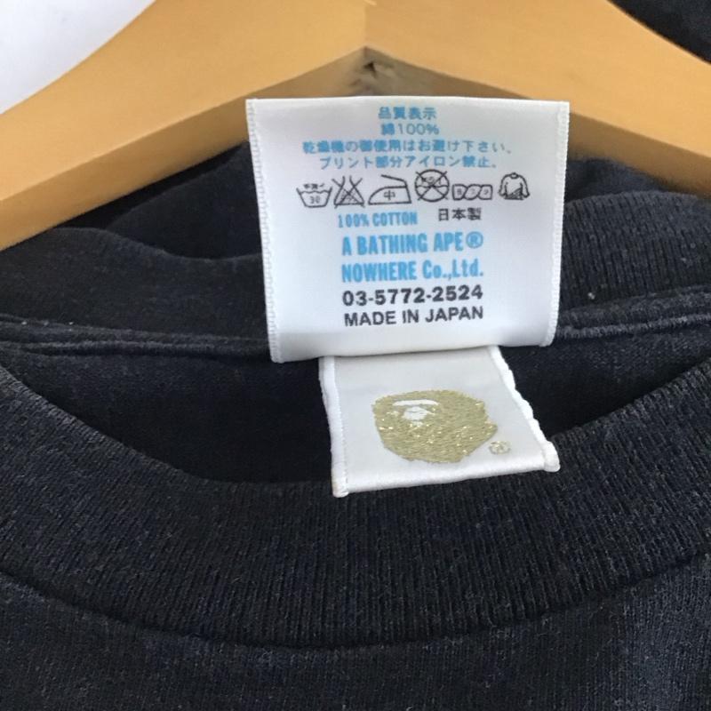 アベイシングエイプ A BATHING APE Tシャツ 半袖 XL プリント 黒 / ブラック / メンズ USED 古着 中古 10131347